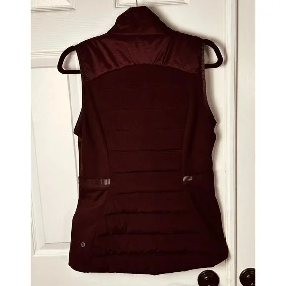 Lululemon Womens Vest Down For It All Goose Down Vest Size 8 D.Red 700 Fill $148 - Picture 4 of 13